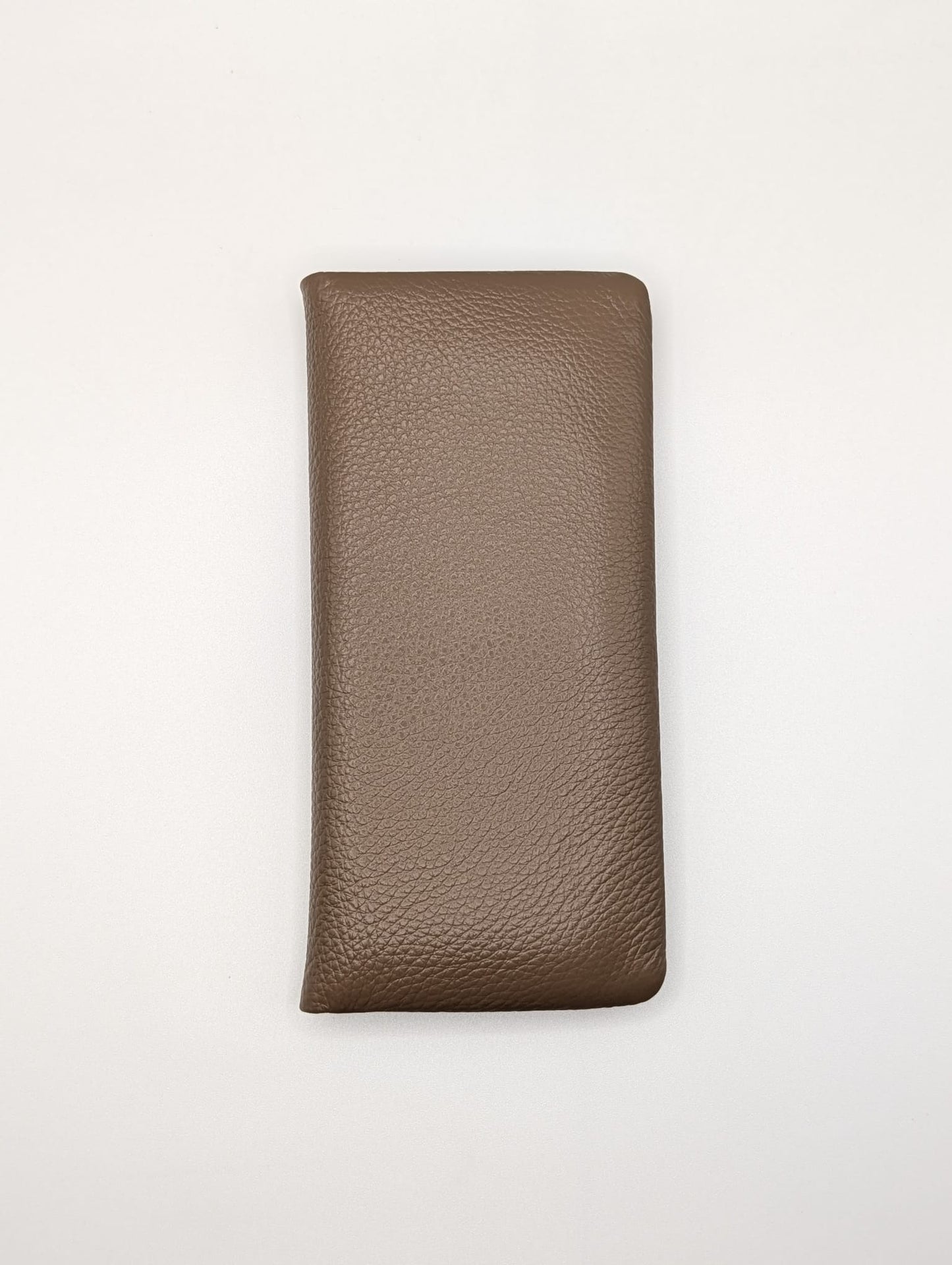 Vegan Leather Long Wallet - Brown