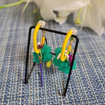 Green Clip-on Earrings