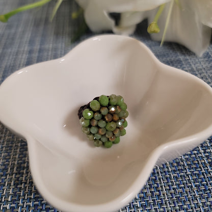Handmade Floral Bead Rings – One of a Kind
