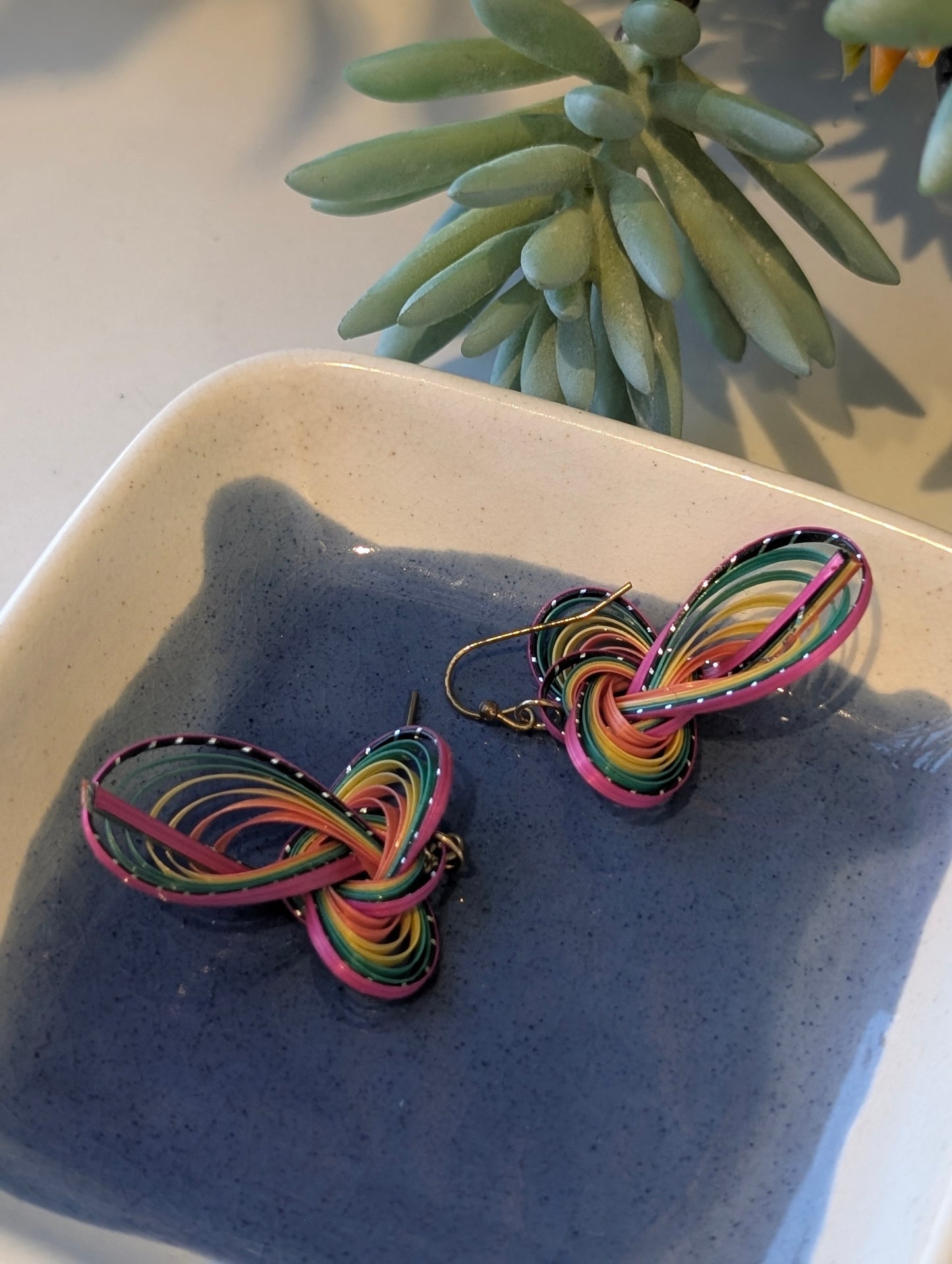 Rainbow Knot Artisan Earrings