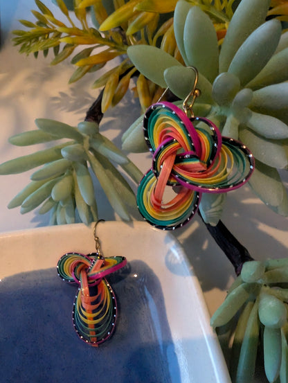 Rainbow Knot Artisan Earrings