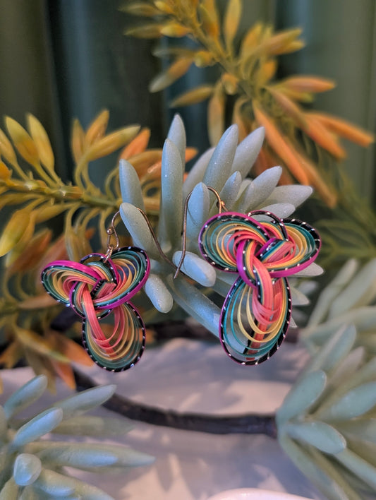 Rainbow Knot Artisan Earrings