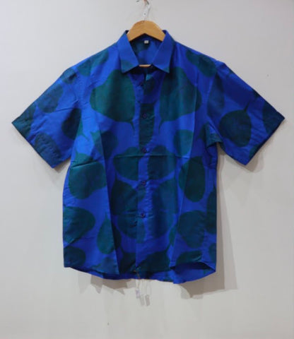 Premium Mulberry Silk Shirt – Natural Dye Botanical Print