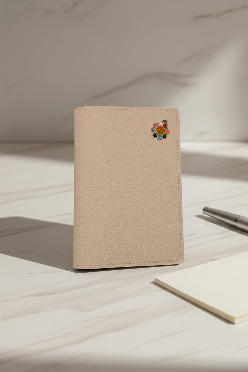 Off White & Smile Organizer/Passport Holder