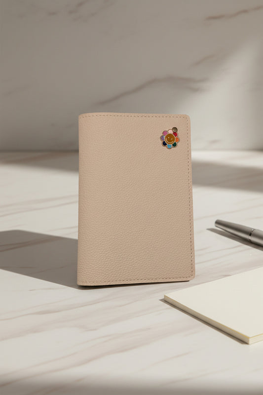 Off White & Smile Organizer/Passport Holder