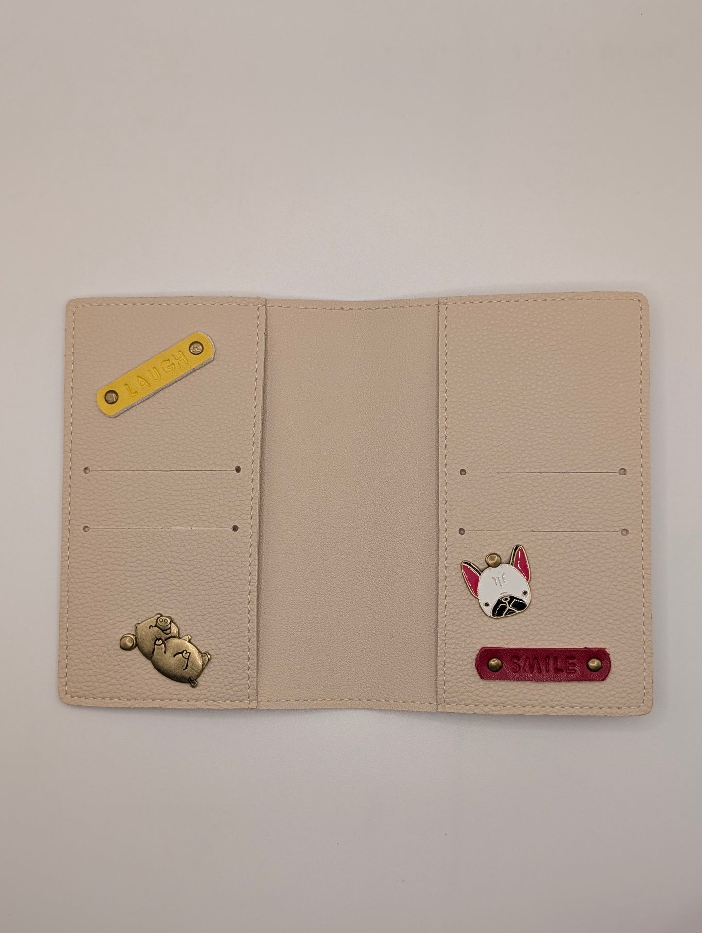 Off White & Smile Organizer/Passport Holder