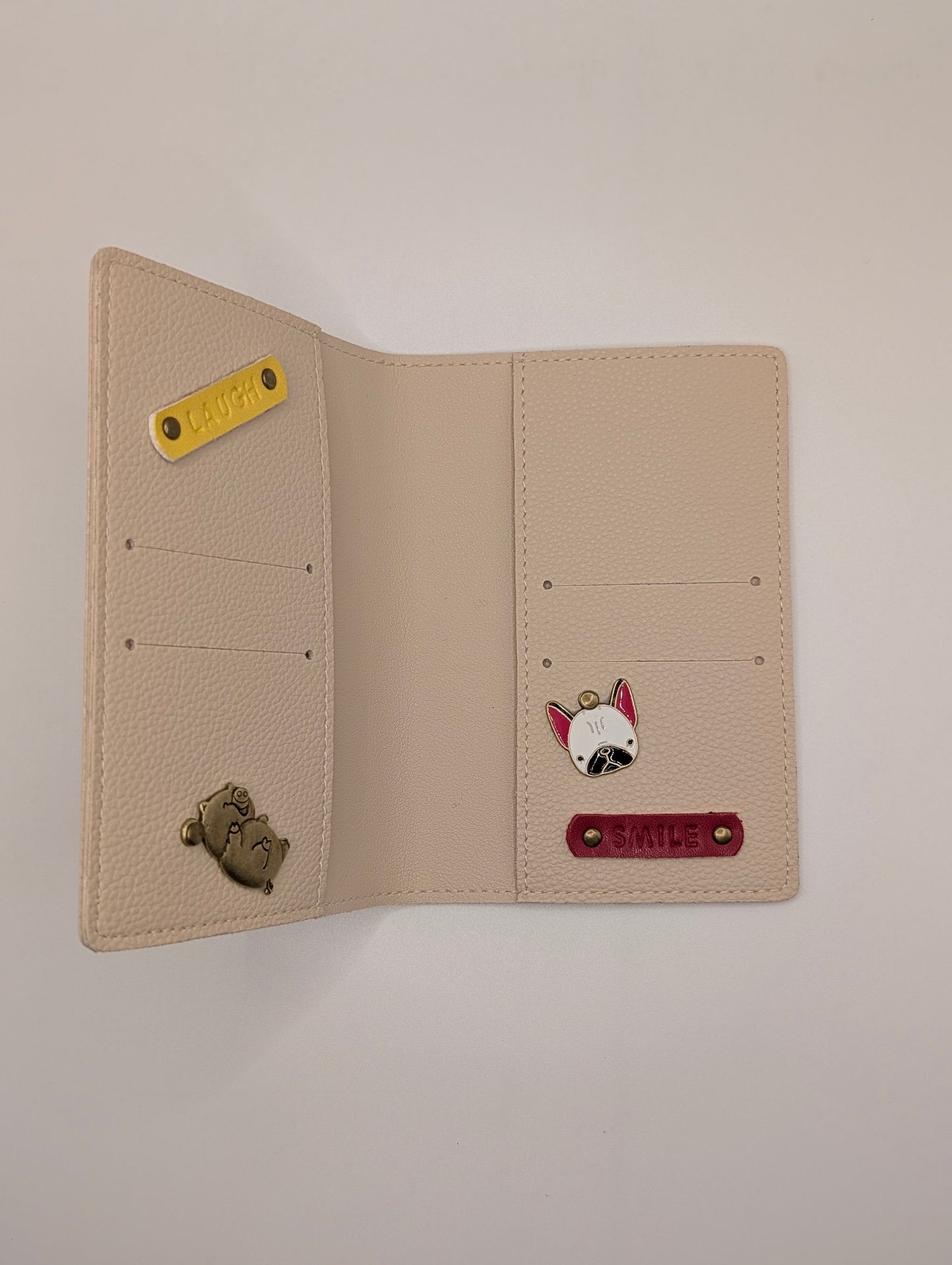 Off White & Smile Organizer/Passport Holder