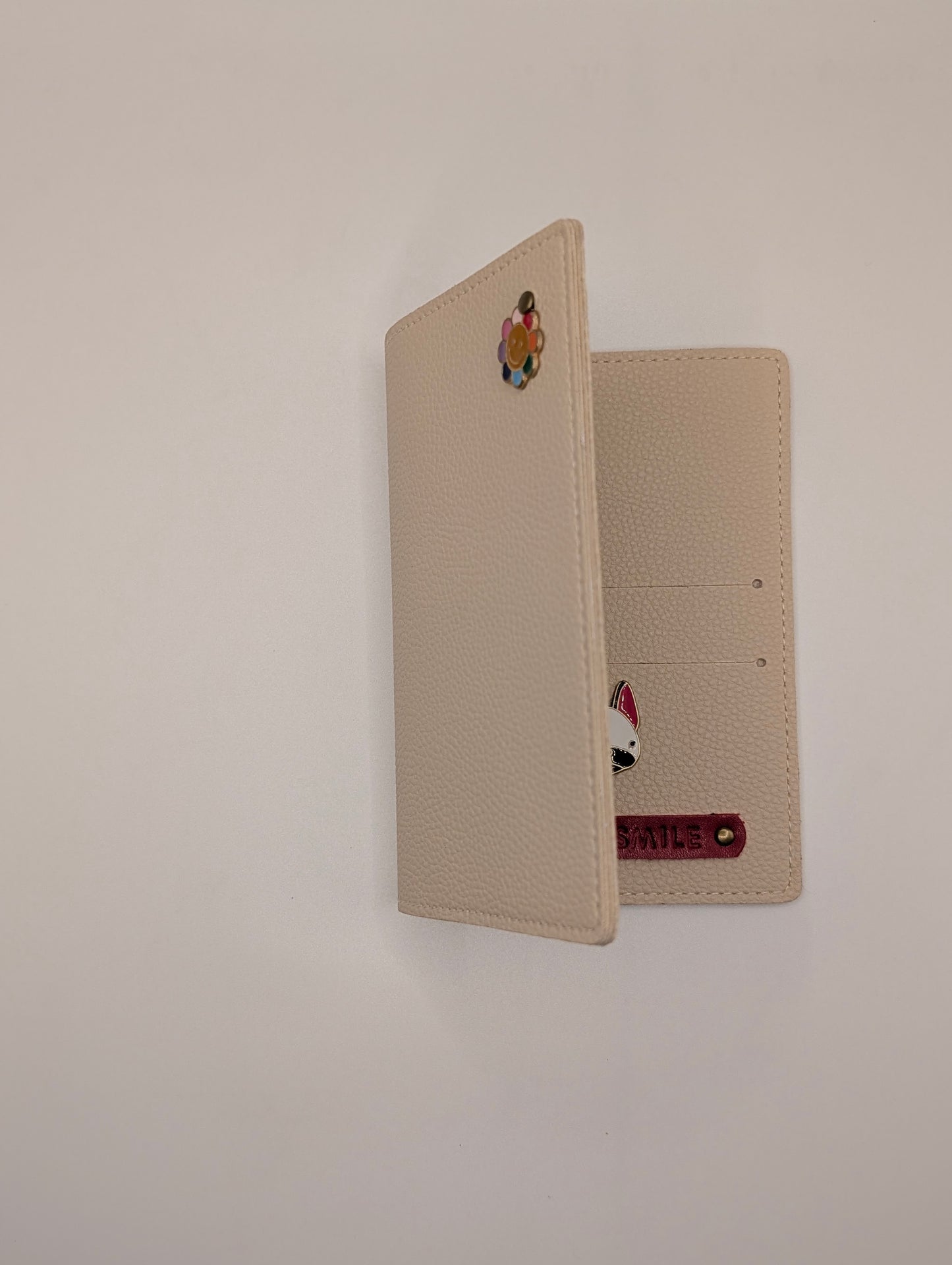 Off White & Smile Organizer/Passport Holder