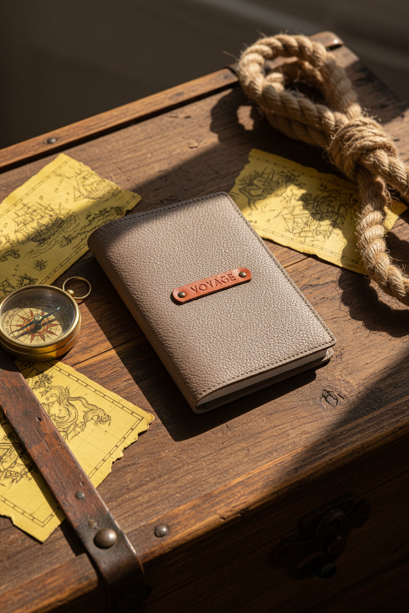 Taupe & Voyage Organizer/Passport Holder