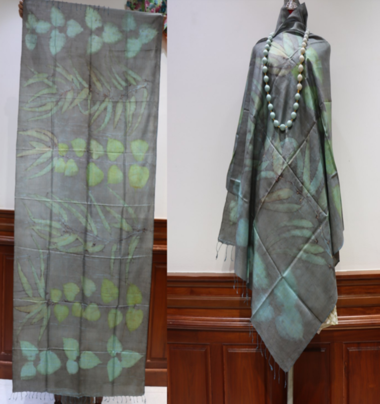 Hand-Dyed Mulberry Silk Scarf