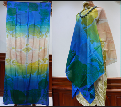 Hand-Dyed Mulberry Silk Scarf