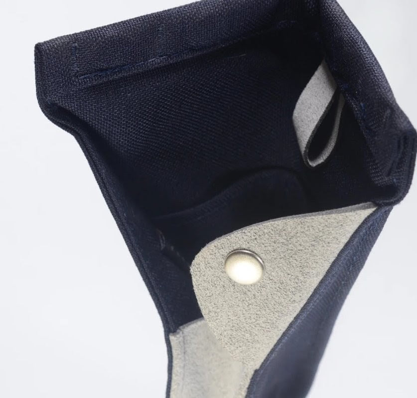 Navy/Mix Gray Wood Base Standing Case