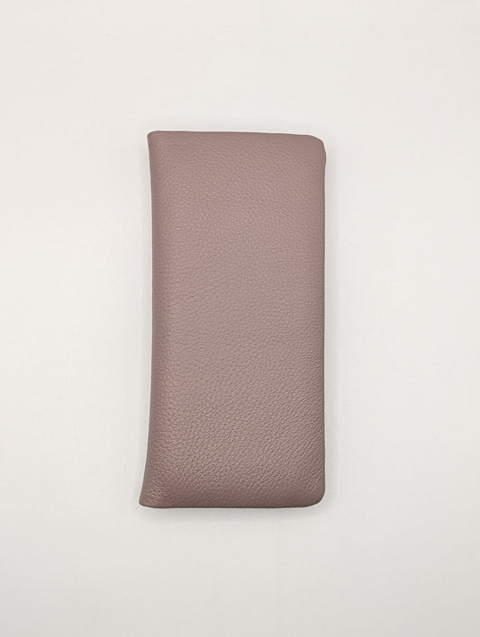 Vegan Leather Long Wallet - Taupe