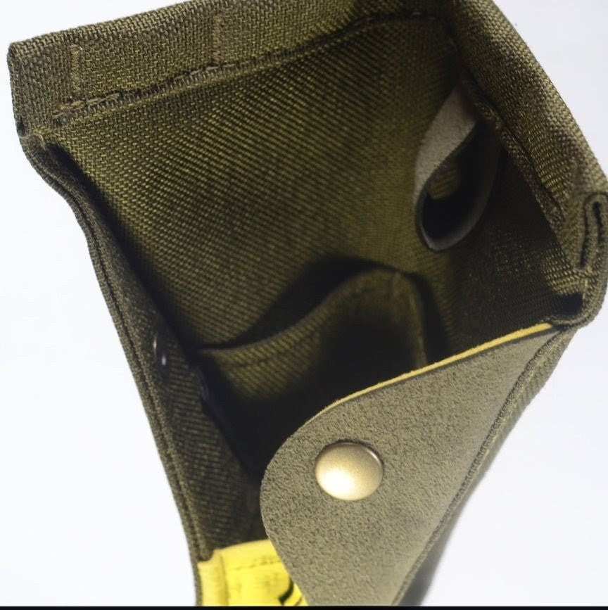 Khaki/Lime Wood Base Standing Case